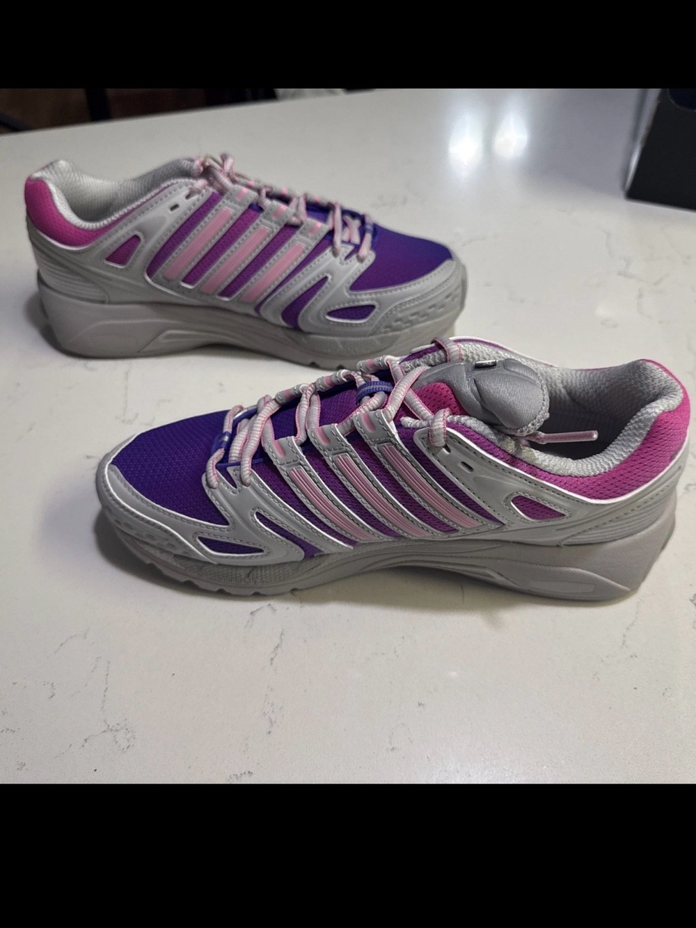 Adidas Adistar Control 5 J Purple Pink Y2K Runner Size 6 Y / 7 W / 6 M